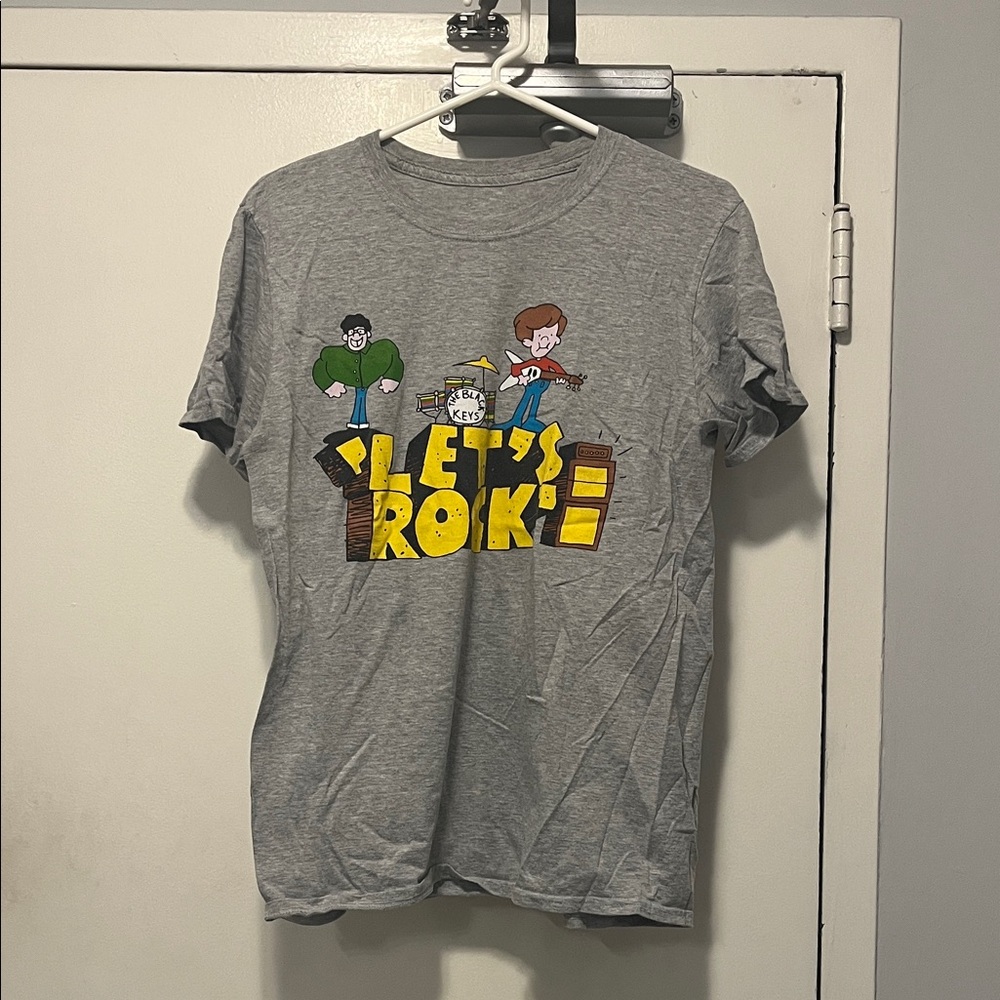 Gray Men’s Black Keys vintage  'Let's Rock' Graphic T-Shirt